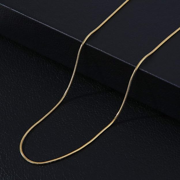 Gold Chain - Round Snake Chain Necklace 100% - 10K Solid Gold
