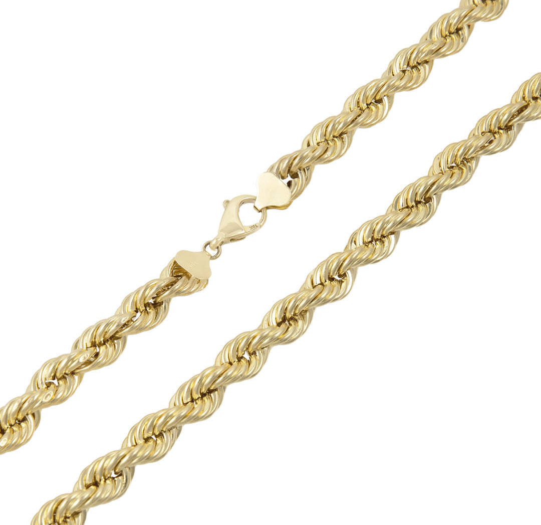 Gold Chain - Rope Chain Necklace 100% - 10K Gold