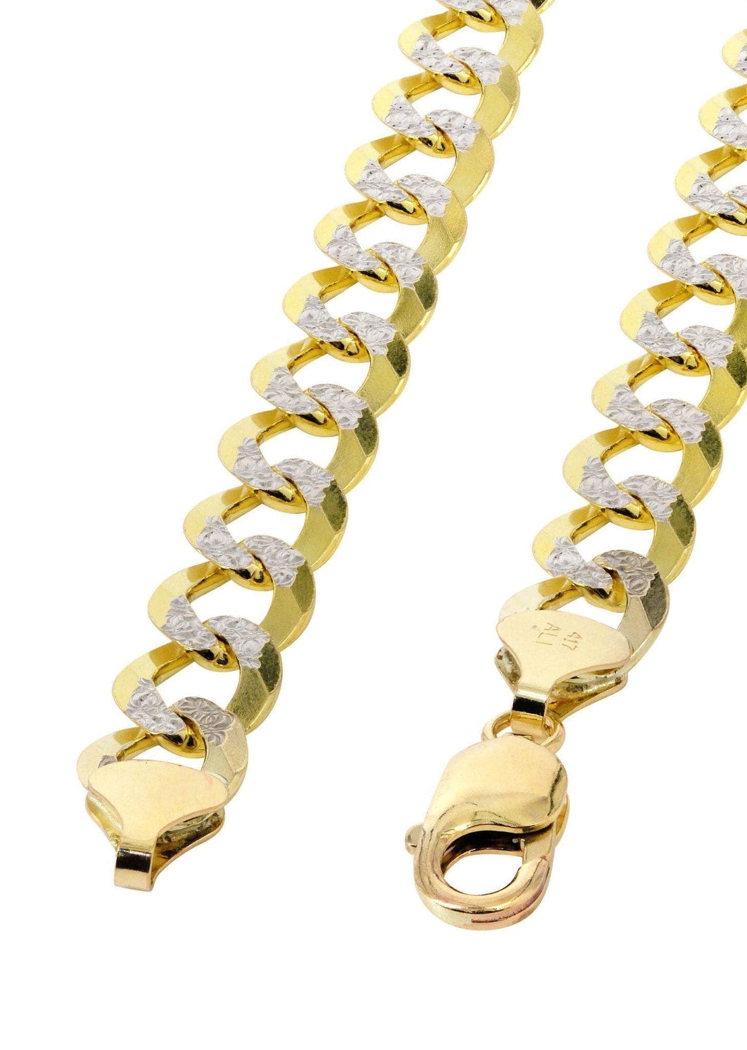 Gold Chain - Diamond Cut Cuban Link Chain 100% - 10K Gold