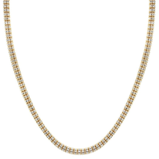Gold Chain - Diamond-Cut Iced Link Chain Necklace 100% - 10K Gold