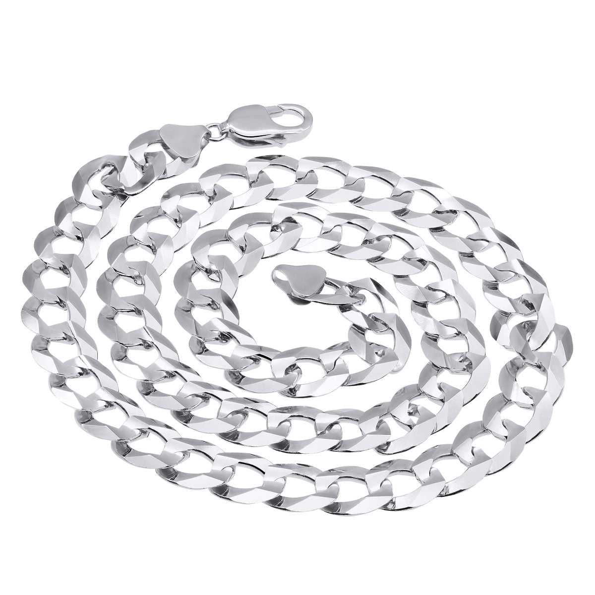 Silver Chain -  Cuban Link Chain 100% - 925 Sterling Silver